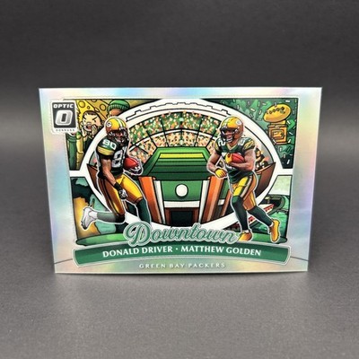2025 Optic Football Rookie Matthew Golden/Donald Driver Dual Packers Downtown  