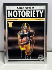 Kaleb Johnson Rookie 2025 Panini Mosaic Notoriety Insert Card-#22 Steelers RC