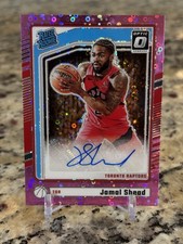 2024-25 Donruss Optic Jamal Shead Pink Disco Auto Jersey Match 23/25 RC Rookie