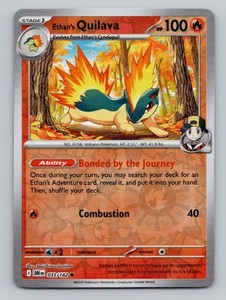 Reverse Holo Ethan's Quilava #033/182 Common SV10: Destined Rivals Pokemon