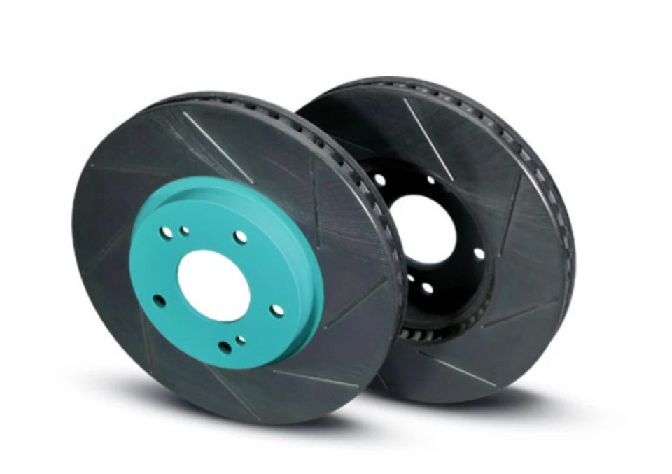 2X PROJECT MU SLOT DISC BRAKE ROTORS SCRN003 FITS NISSAN SKYLINE GTST R33 ECR33 - Image 3 of 4