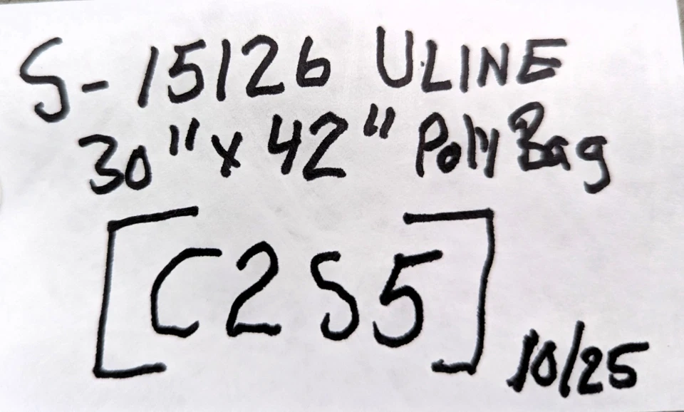 Paquete de 100 bolsas de polietileno abiertas planas de 30” x 42” 3 mil S-15126 ULINE [C2S5] Foto 4 de 4