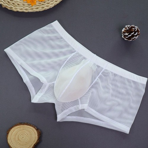Men Underwear Translucent Underpants Indoor Relaxation Classic Theme Easy Care - Picture 2 of 42