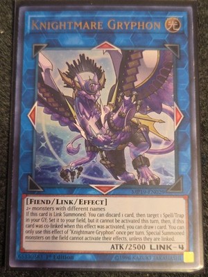LP Knightmare Gryphon MP19-EN029 2019 Gold Sarcophagus Tin Mega Pack 1st Edition