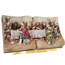 Vintage Oversize High Relief "The Last Supper" Figural Sculpture Resin Art 30x20