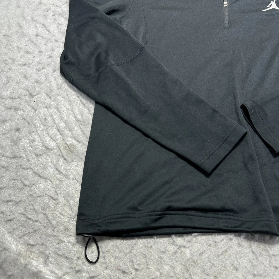 Jordan Brand Dri Fit 1/4 Zip Black Mock Neck Long Sleeve Mens Size Large L - Image 2 of 4