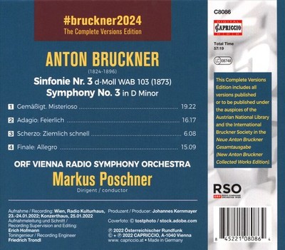 SINFONIE NR. 3 D-MOLL WAB 103 NEW CD