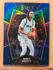 Moses Brown #177 2021-22 Panini Select Premier Blue PRIZM Mavericks A0228A