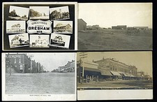 RPPC NEBRASKA 1909 & 1910 STREET SCENES 7 REAL PHOTO LOT PLUS 1