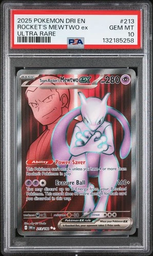 Rocket'S Mewtwo Ex Pokemon Dri En-Destined Rivals 213 NM PSA 10