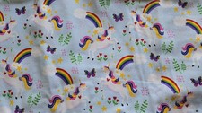 One Yard Unicorn Over The Rainbow novelty FABRIC 100 COTTON