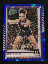 Olivia Miles 2025-26 Donruss Optic Rated Prospect Blue Cracked Ice Prizm 