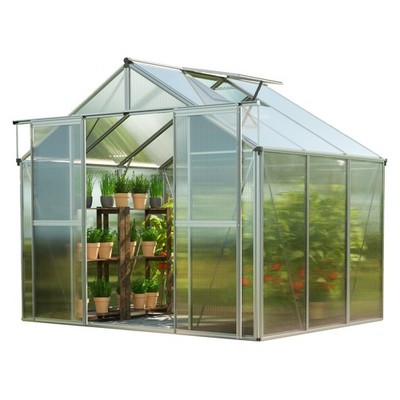 GFP Walk-in Greenhouse TOPAS 7.4 x 6.4 ft, 6mm Twin-Wall Polycarbonat ~CLEARANCE
