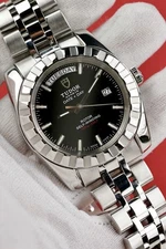 TUDOR Classic Date + Day 41mm #23010 Black Dial, Clean!