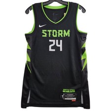 SEATTLE STORM Jersey Womens XS-36 Black JEWELL LOYD #24 WNBA NIKE Rebel Edition
