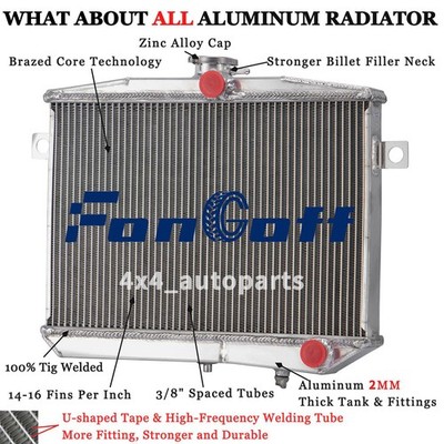 3Rows Aluminum Radiator For 1959-1970 Volvo 1800 Base E S 1.8L 2.0L L4 GAS MT US