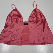 Frederick s Of Hollywood Satin Coral Vintage Classic Clubwear Medium