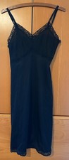 Vintage Edwards Lingerie sz:32 Black Lace Full Slip very soft Adjusable strap