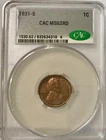 1931 S Lincoln Cent CAC MS62 RD