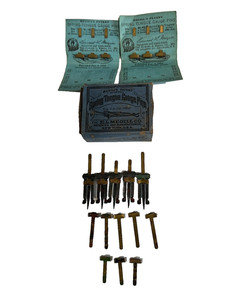 Lot Antique Megill’s Spring Tongue Gauge Pins for Letterpress Printing