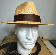 Stetson TSARWY-383081 Men's Outdoor Airway Panama Hat 2.25 Brim Size M, Beige