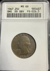 1967 ANACS MS66 SMS DDO FS-101 (FS-026.5) Washington Quarter