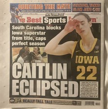 🏆4/7/24*NCAAW*IOWA CAITLIN CLARK LAST COLLEGE GAME*SC WINS NATL CHAMP*
