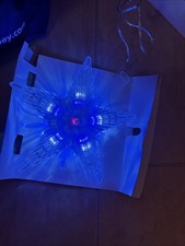 VTG Kurt S Adler White Star Double Sided Tree Topper Blinking 9.5&rdquo; Works (a 52