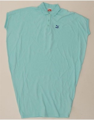 Puma Damen Oversized Polokleid UK 16 Large Türkis Baumwolle AL10