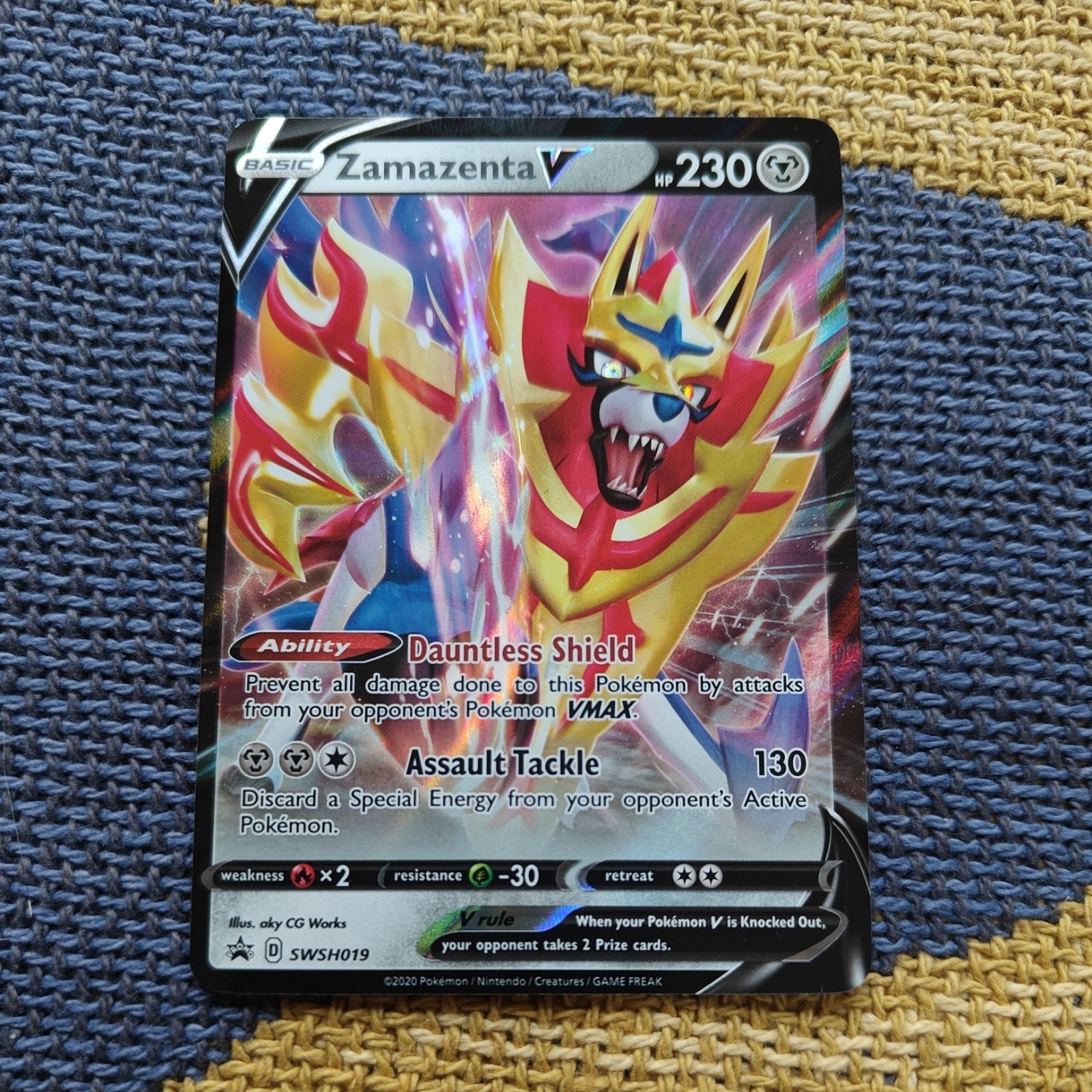 Zamazenta V SWSH019 - SWSH Black Star Promo - Pokemon Card - Near Mint