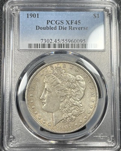 1901-P Morgan Silver Dollar $1 DDR Doubled Die Reverse VAM-3 PCGS XF45