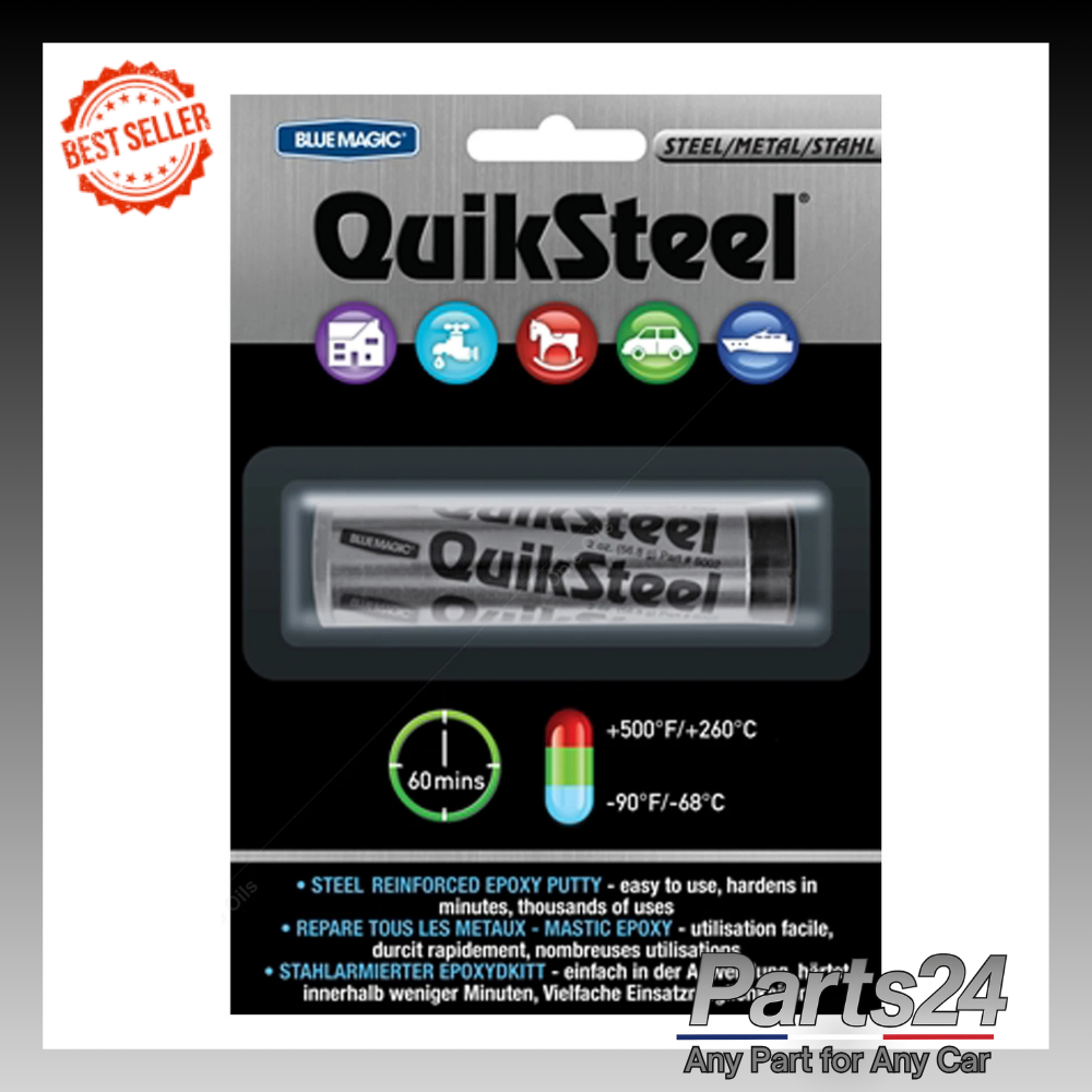 QUIKSTEEL Steel Reinforced Epoxy Putty - Metal Repair - 2oz Stick 16002A