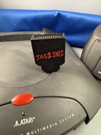 Atari Jaguar Console, controller,  with Jag 2 SNES  AV Converter, Non OEM Cords