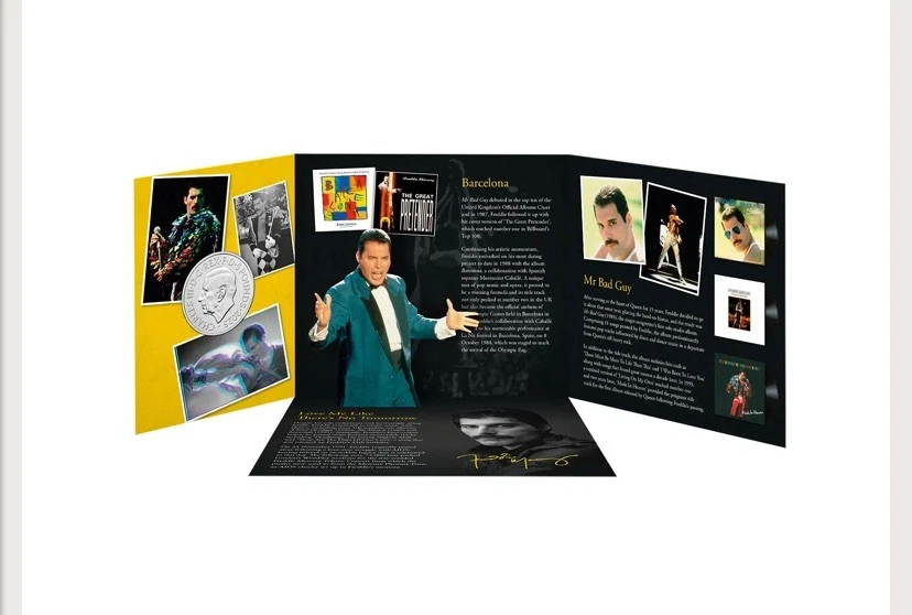 Freddie Mercury - Queen sealed £5 Coloured coin Royal Mint -Available by 28 Nov  - Image 3 of 4