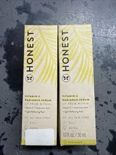 NEW! Honest Beauty Vitamin C Radiance Serum with Hylaluronic Acid 1.0 fl Oz 2pk