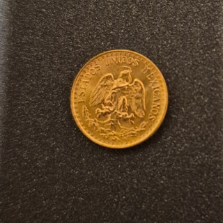 1945 gold 2 peso mexican dos pesos coin