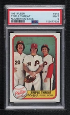 1981 Fleer Mike Schmidt Pete Rose Larry Bowa #645 PSA 9 MINT HOF
