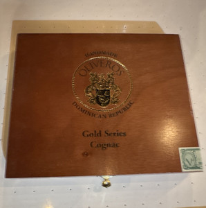 Oliveros Handmade Gold Series Cognac Collectible Cigar Box