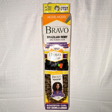 Model Model Bravo Brazilian Remy Human Hair Weft Bohemian Curl 10in OT27