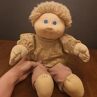 Cabbage Patch Kid Boy Doll Sandy Blonde Loop Hair Blue Eyes 1985 Freckles