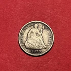 (1) Beautiful Antique 1870-P Seated Liberty Half Dime F-FINE NICE FILLER