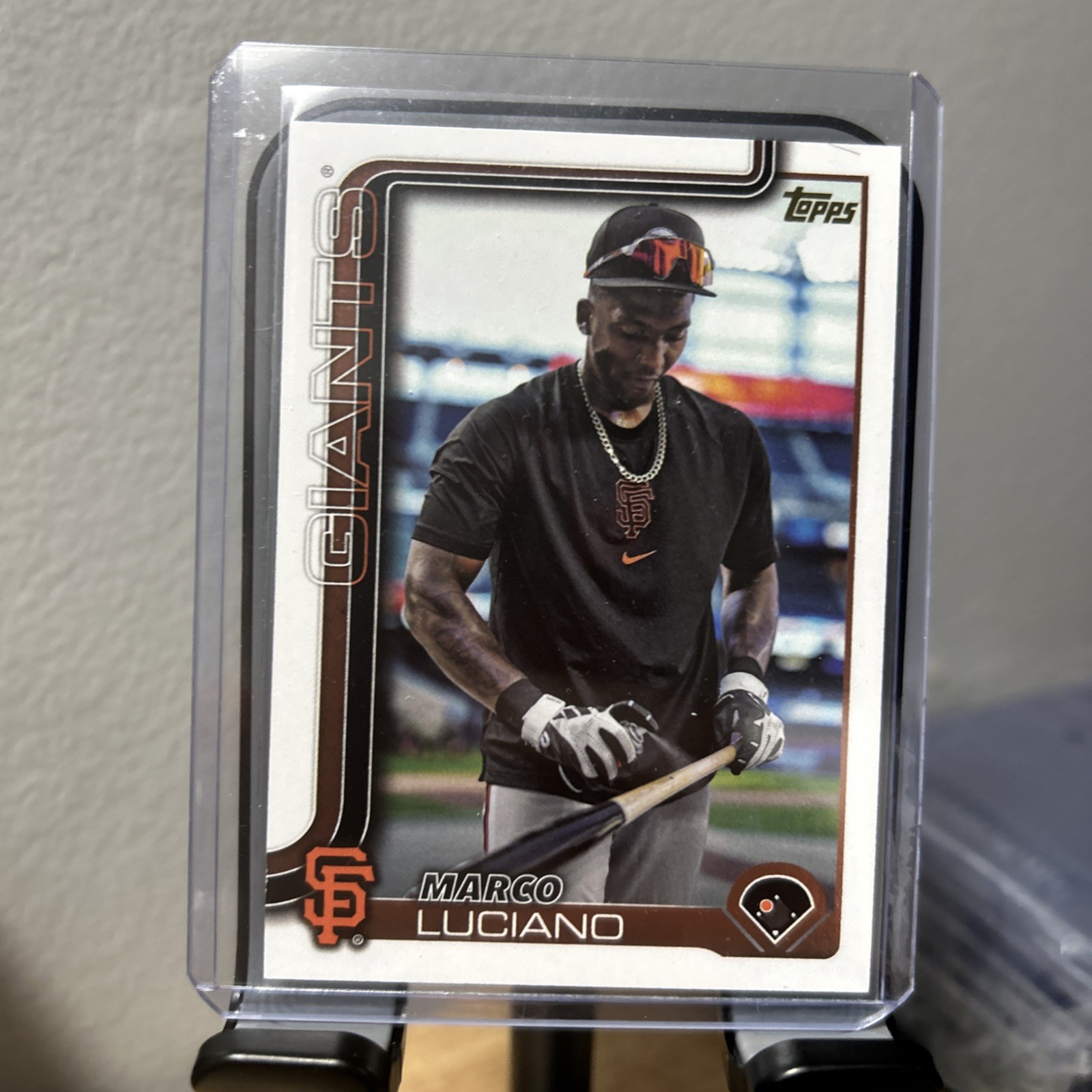 2025 Topps Series 1 - Marco Luciano #156 Golden Mirror Image Variation