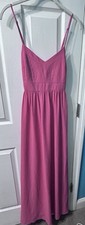 Belle Badgley Mischka Formal Dress Maxi Crossover Straps Pink Glam Contemporary
