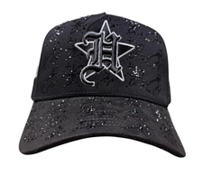JESHU CAPS HOUSTON SNAPBACK HAT  JCSHCRYS BLK