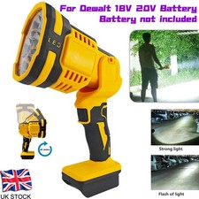 LED Work Light Spotlight Flashlight Torch Lamp 2 Mode For Dewalt 18V 20V Battery