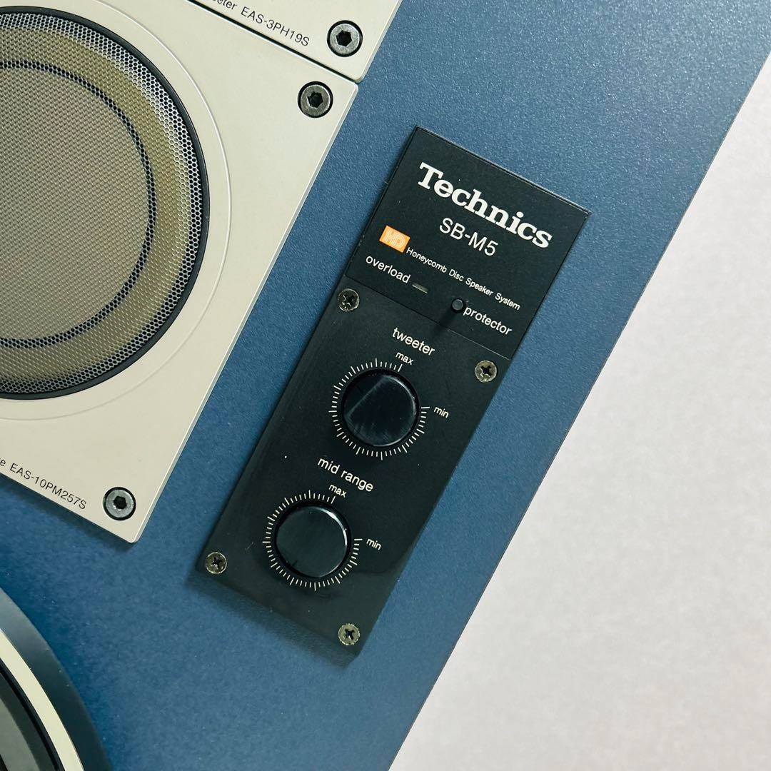 RITAO CHAN 　⭐︎Technics ペアスピーカー SB-M5 Technics SB-M5 3-Way Honeycomb Flat Pair Speakers 6Ω Japan