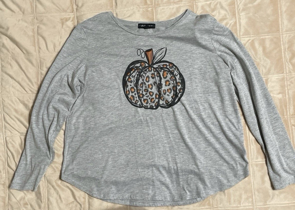 State of Mine Pumpkin Harvest Women's Long Sleeve T. XXL - Grey