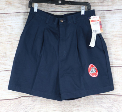Chic by HIS Women's Size 14 High Rise Pleated Skipper Shorts Navy Blue