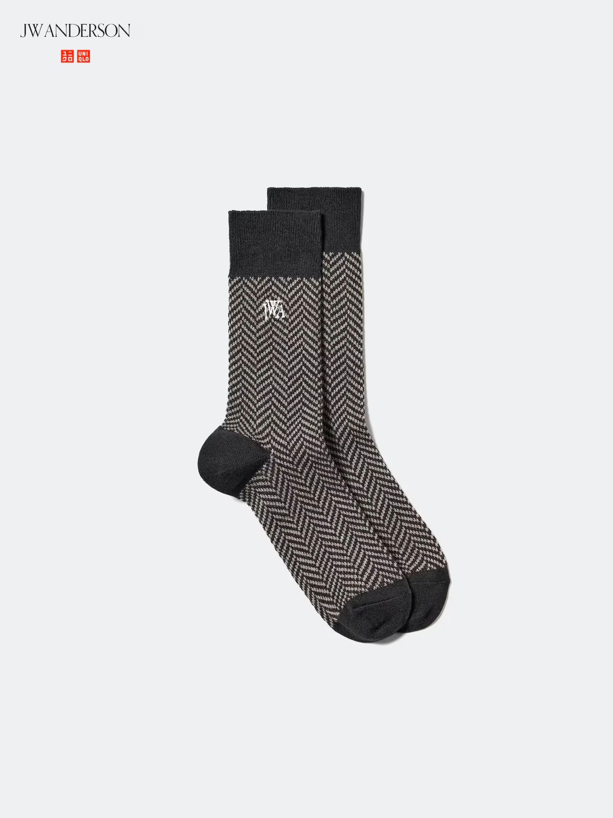 UNIQLO X JW ANDERSON HEATTECH Socks (Herringbone) Black UK 8-11 NWT