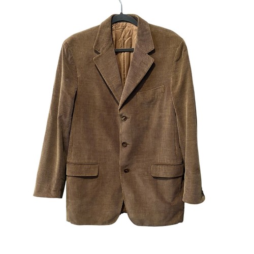 Ermenegildo Zegna Cashco Corduroy Blazer Mens 42 Brown Sport Coat Switzerland